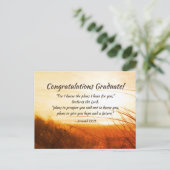 エレミヤ書29:11 「私があなたのために計画していることを知っている」卒業 ポストカード (スタンド正面)