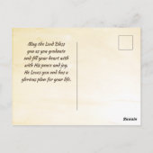 エレミヤ書29:11 「私があなたのために計画していることを知っている」卒業 ポストカード (裏面)