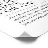 エレミヤ書 29:11 主は言われる「わたしはあなたがたのために、平和の計画を抱いている」 ポスター (角)