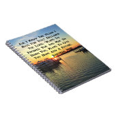 エレミヤ湖の夕日29:11聖なる書物、 経典 ノートブック (右側)