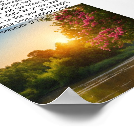 エレミヤ紙17:7-8 ポスター (角)