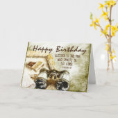 エレミヤ17賛美章7節は人、誕生日 カード (黄色い花)