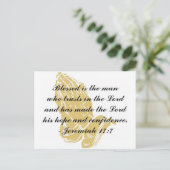 エレミヤ17:7はがき ポストカード (スタンド正面)