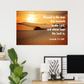 エレミヤ17:7賛美 -信頼する人である ポスター (ホームオフィス)