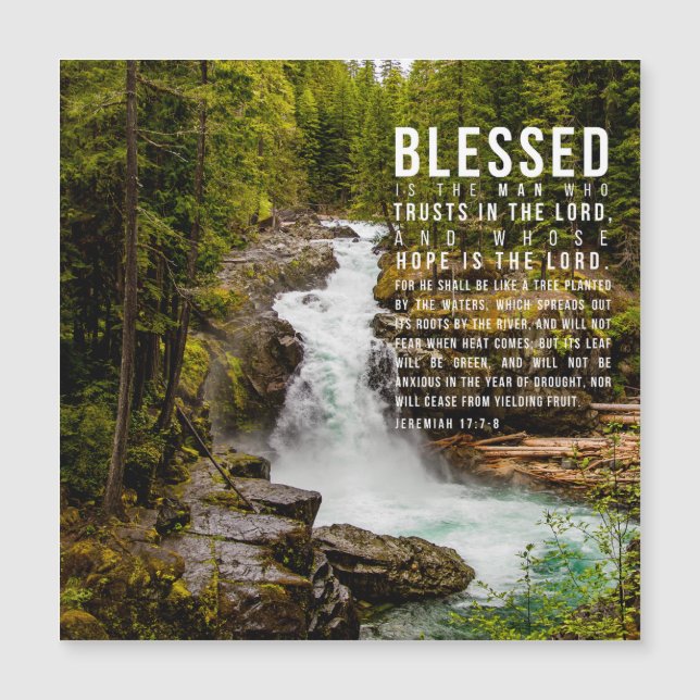 エレミヤ17:7-8キリスト教の聖書の聖なる書物、 経典自然 (正面)