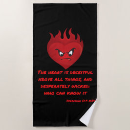エレミヤ17:9 KJV聖書聖なる書物、 経典ビーチタオル ビーチタオル