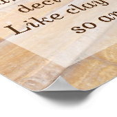 エレミヤ18:3-4,6私の陶芸家の手の粘土 ポスター (角)