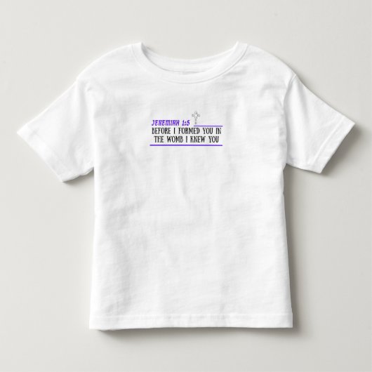 エレミヤ1:5クリスチャン幼児Tシャツ トドラーTシャツ (正面)
