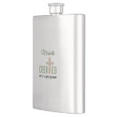 エレミヤ1:5目的を持って作成されたパーソナライズされた フラスク (左)