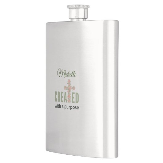 エレミヤ1:5目的を持って作成されたパーソナライズされた フラスク (左)