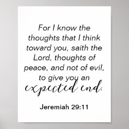 エレミヤ29平和クリスチャン引用文の考え ポスター