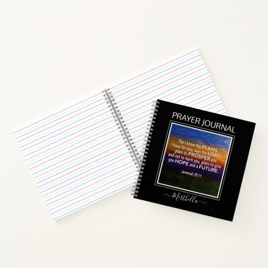 エレミヤ29私は計画を知っている祈りの言葉ジャーナル ノートブック (内部)