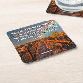 エレミヤ29:11あなたがたを養い、希望のための計画を立てる スクエアペーパーコースター (アングル)