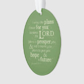 エレミヤ29:11わたしはあなたのために持っている計画を知っている… オーナメント (正面)