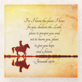 エレミヤ29:11わたしはあなたのために持っている計画を知っている ガラスコースター