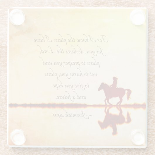 エレミヤ29:11わたしはあなたのために持っている計画を知っている ガラスコースター (裏面)