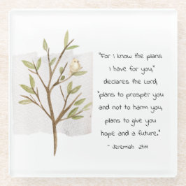 エレミヤ29:11わたしはあなたのために持っている計画を知っている ガラスコースター