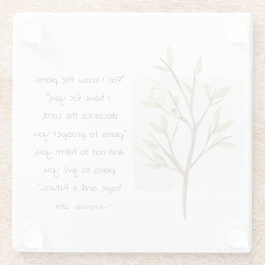 エレミヤ29:11わたしはあなたのために持っている計画を知っている ガラスコースター (裏面)