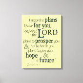 エレミヤ29:11わたしはあなたのために持っている計画を知っている… キャンバスプリント (正面)