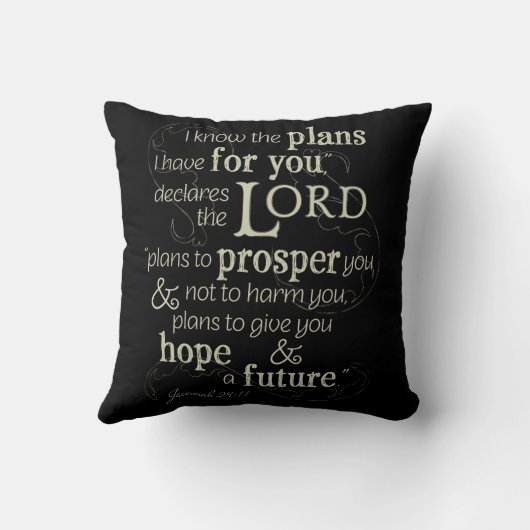 エレミヤ29:11わたしはあなたのために持っている計画を知っている… クッション (裏面)