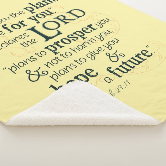 エレミヤ29:11わたしはあなたのために持っている計画を知っている… シェルパブランケット (3/4)