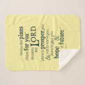 エレミヤ29:11わたしはあなたのために持っている計画を知っている… シェルパブランケット (正面(横))