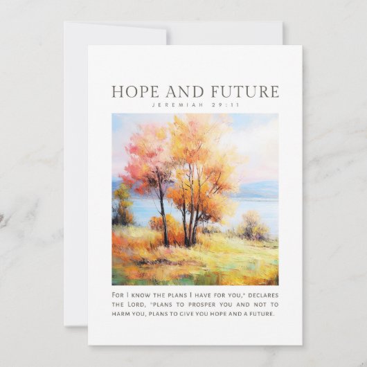 エレミヤ29:11わたしはあなたのために持っている計画を知っている シーズンカード (正面)