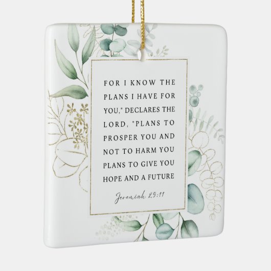 エレミヤ29:11わたしはあなたのために持っている計画を知っている セラミックオーナメント (右)