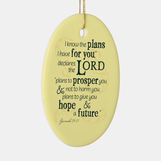 エレミヤ29:11わたしはあなたのために持っている計画を知っている… セラミックオーナメント (右)