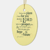 エレミヤ29:11わたしはあなたのために持っている計画を知っている… セラミックオーナメント (左)