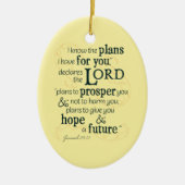 エレミヤ29:11わたしはあなたのために持っている計画を知っている… セラミックオーナメント (正面)
