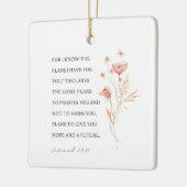 エレミヤ29:11わたしはあなたのために持っている計画を知っている セラミックオーナメント (左)