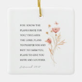 エレミヤ29:11わたしはあなたのために持っている計画を知っている セラミックオーナメント (正面)