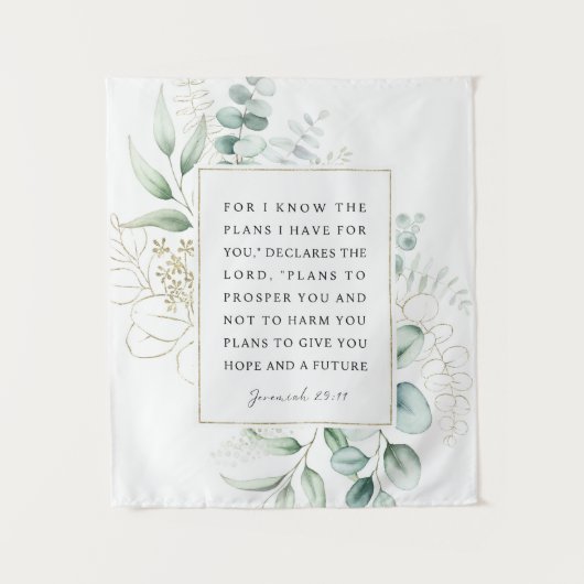 エレミヤ29:11わたしはあなたのために持っている計画を知っている タペストリー (正面)