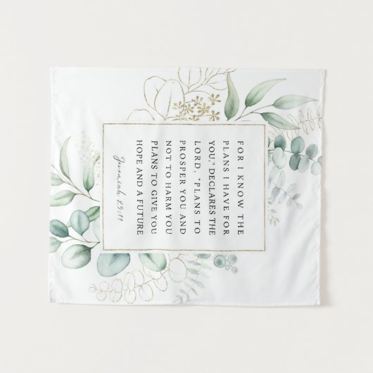 エレミヤ29:11わたしはあなたのために持っている計画を知っている タペストリー (正面(横))