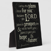 エレミヤ29:11わたしはあなたのために持っている計画を知っている… フォトプラーク (側面)