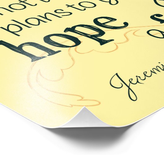 エレミヤ29:11わたしはあなたのために持っている計画を知っている… フォトプリント (角)