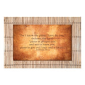 エレミヤ29:11わたしはあなたのために持っている計画を知っている フォトプリント (正面)