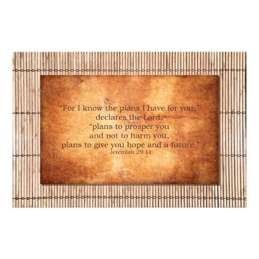 エレミヤ29:11わたしはあなたのために持っている計画を知っている フォトプリント (正面)