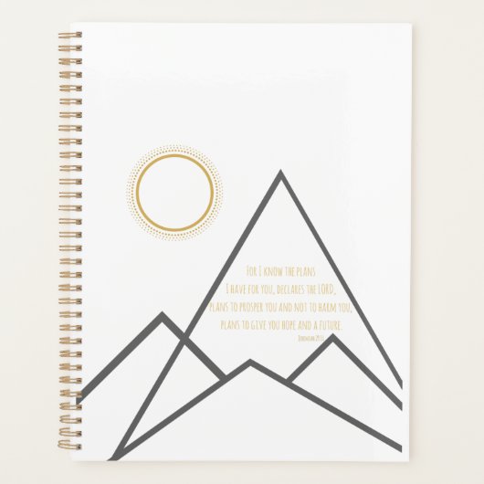 エレミヤ29:11わたしはあなたのために持っている計画を知っている プランナー手帳 (正面)