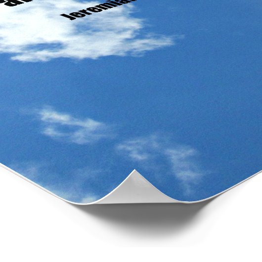 エレミヤ29:11わたしはあなたのために持っている計画を知っている ポスター (角)