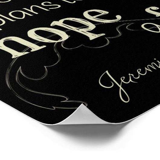 エレミヤ29:11わたしはあなたのために持っている計画を知っている… ポスター (角)