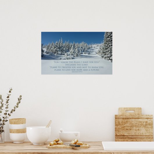 エレミヤ29:11わたしはあなたのために持っている計画を知っている ポスター (キッチン)