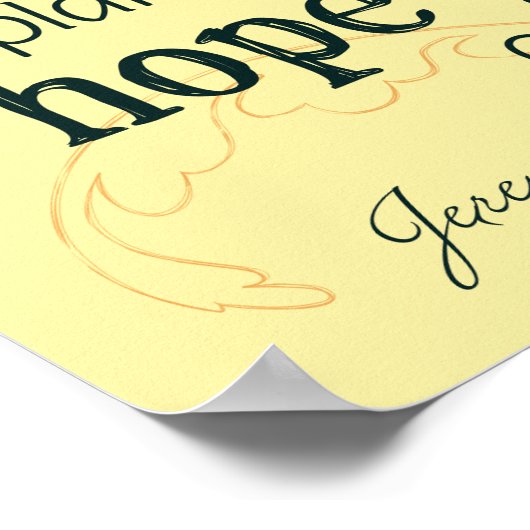 エレミヤ29:11わたしはあなたのために持っている計画を知っている… ポスター (角)