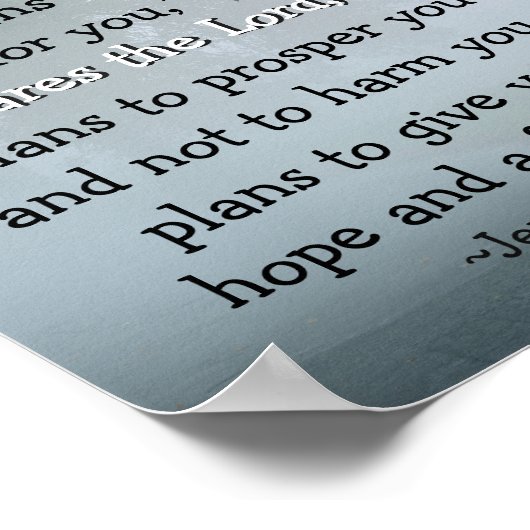 エレミヤ29:11わたしはあなたのために持っている計画を知っている ポスター (角)