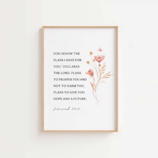 エレミヤ29:11わたしはあなたのために持っている計画を知っている ポスター