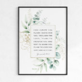 エレミヤ29:11わたしはあなたのために持っている計画を知っている ポスター