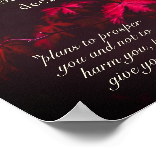 エレミヤ29:11わたしはあなたのために持っている計画を知っている ポスター (角)