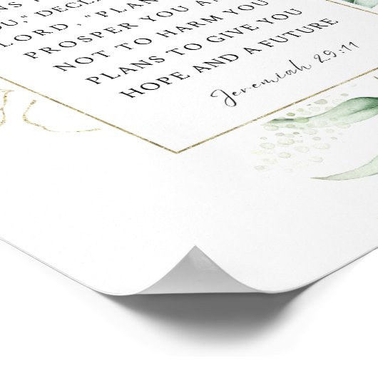 エレミヤ29:11わたしはあなたのために持っている計画を知っている ポスター (角)