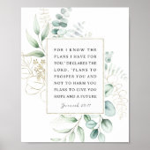 エレミヤ29:11わたしはあなたのために持っている計画を知っている ポスター (正面)